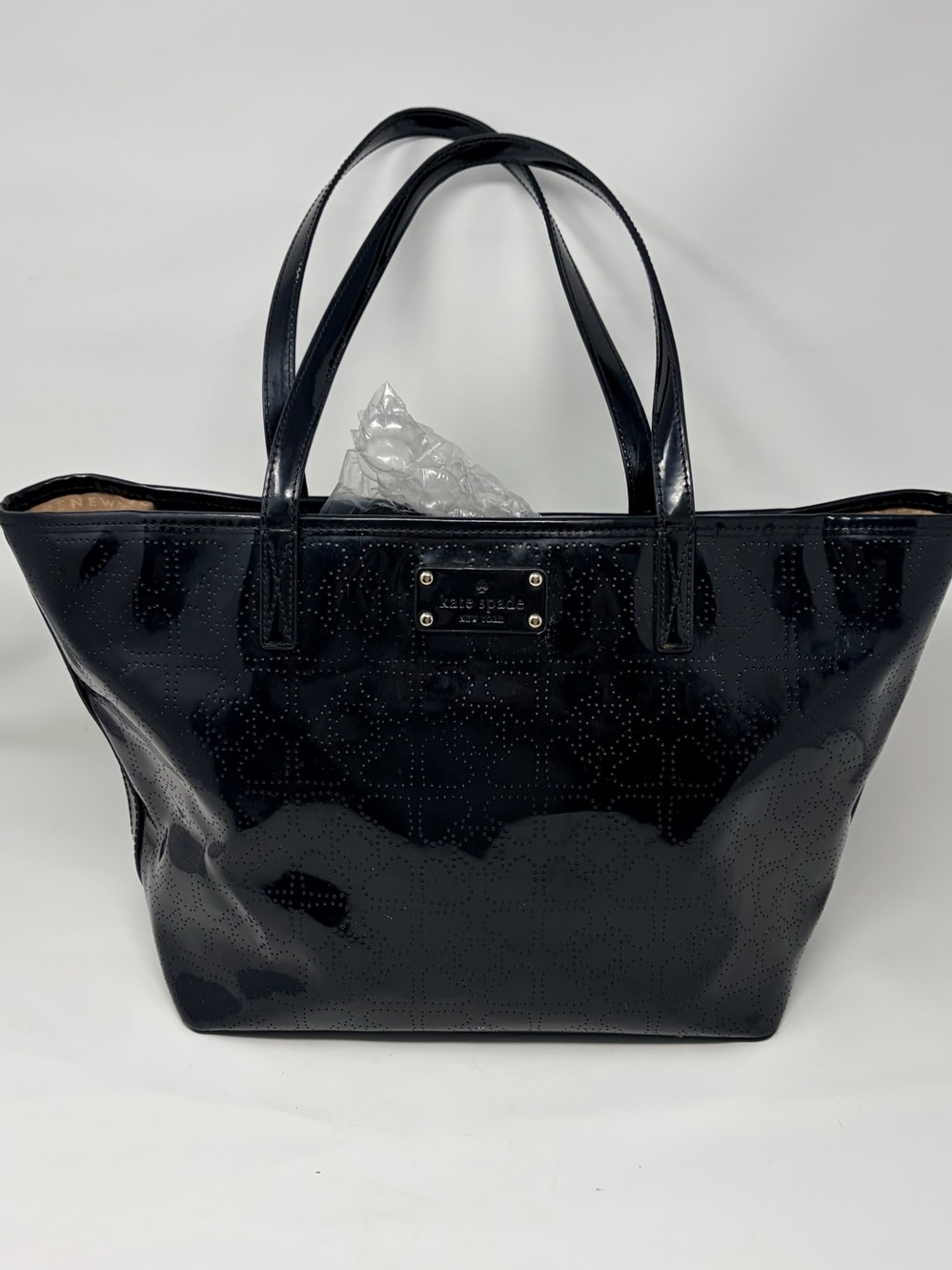 KATE Spade  Black Heart Perforated Bag